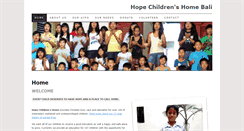 Desktop Screenshot of hopeorphanagebali.org
